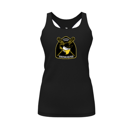 [FT0TRBBK-FYS-LOGO1] Decker Racerback Tank Top (Female Youth S, Black, Logo 1)