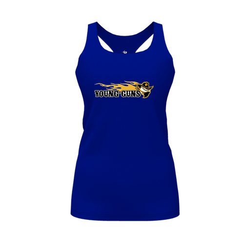 [FT0TRBRY-FYS-LOGO2] Decker Racerback Tank Top (Female Youth S, Royal, Logo 2)