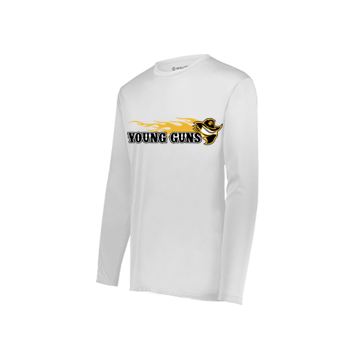 [222822.005.XS-LOGO2] Men's LS Smooth Sport Shirt (Adult XS, White, Logo 2)