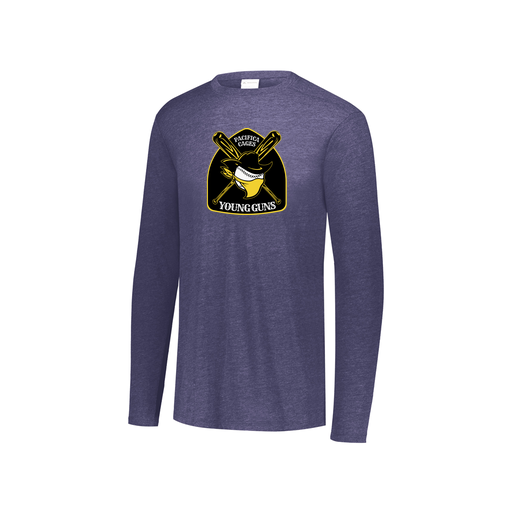 [FTLCUBNV-YS-LOGO1] Decker Youth Tri-Blend T-Shirt - Long Sleeve (Youth S, Navy, Logo 1)