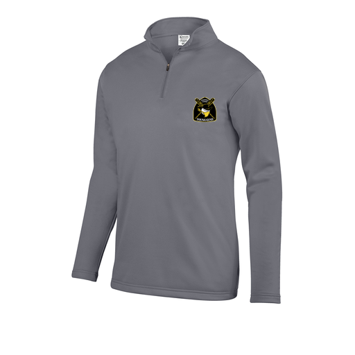 [FOLQFFGY-YS-LOGO1] Decker Youth FlexFleece 1/4 Zip (Youth S, Gray, Logo 1)
