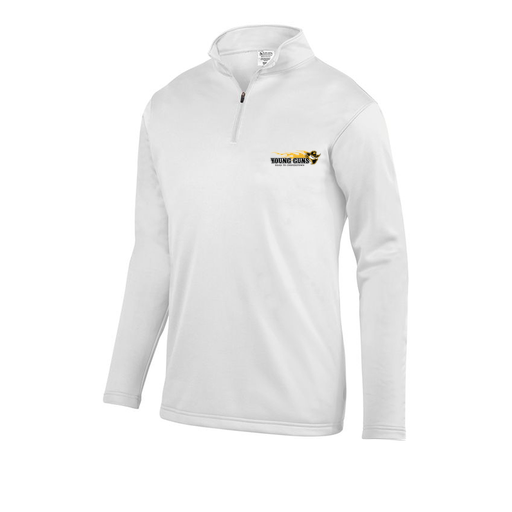 [FOLQFFWH-AS-LOGO4] Decker Men's FlexFleece 1/4 Zip (Adult S, White, Logo 4)