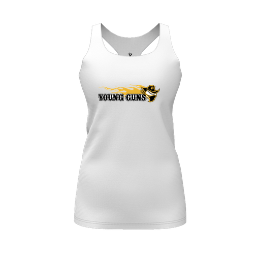 [FT0TRBWH-FYS-LOGO2] Decker Racerback Tank Top (Female Youth S, White, Logo 2)