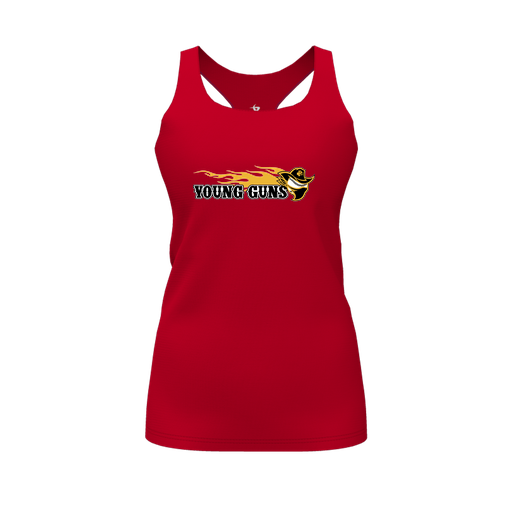 [FT0TRBRD-FYS-LOGO2] Decker Racerback Tank Top (Female Youth S, Red, Logo 2)