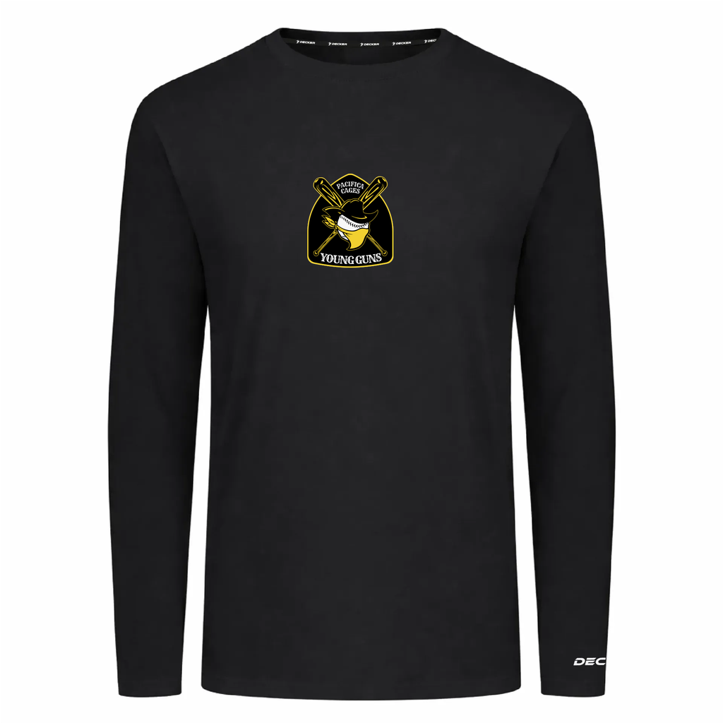 [FTLCUBBK-AS-LOGO1] Decker Adult Tri-Blend T-Shirt - Long Sleeve (Black, Adult S, Logo 1)