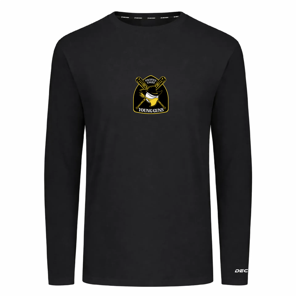 [FTLCUBBK-AXS-LOGO1] Decker Adult Tri-Blend T-Shirt - Long Sleeve (Black, Adult XS, Logo 1)