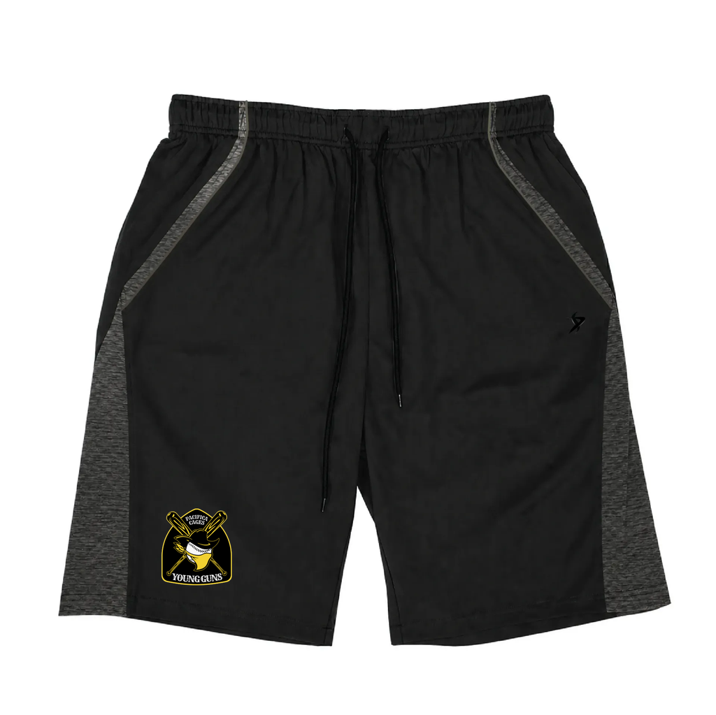 [DFW-SHOR-PER-ANG-BLK-YXS-LOGO1] Decker Shorts (Angle Shorts) (Black, Youth XS, Logo 1)