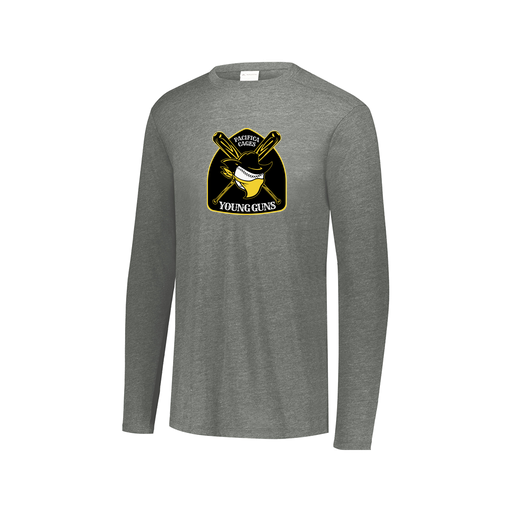 [FTLCUBGY-AXS-LOGO1] Decker Men's Tri-Blend T-Shirt - Long Sleeve (Adult XS, Gray, Logo 1)