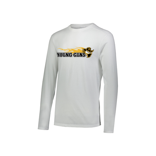 [FTLCUBWH-YS-LOGO2] Decker Youth Tri-Blend T-Shirt - Long Sleeve (Youth S, White, Logo 2)
